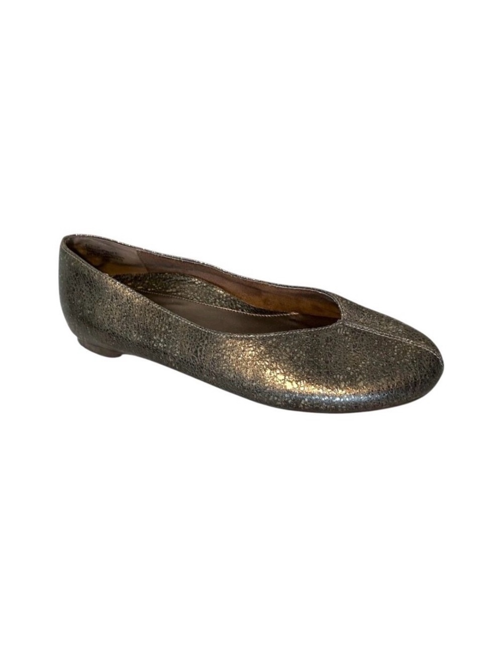 Aetrex Camie Leather Ballet Flat Metallic 39.5